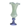 thumbnail image 5 of deevoka Glass Vase Decor Retro Figurine Flowerpot for Restaurant Centerpiece Bedroom Green, 5 of 9