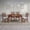Cherry, variant on ACTU Modern 4-Piece Rectangular Wood Dining Table Set with Upholstered Ladder Back Chairs, White Washed