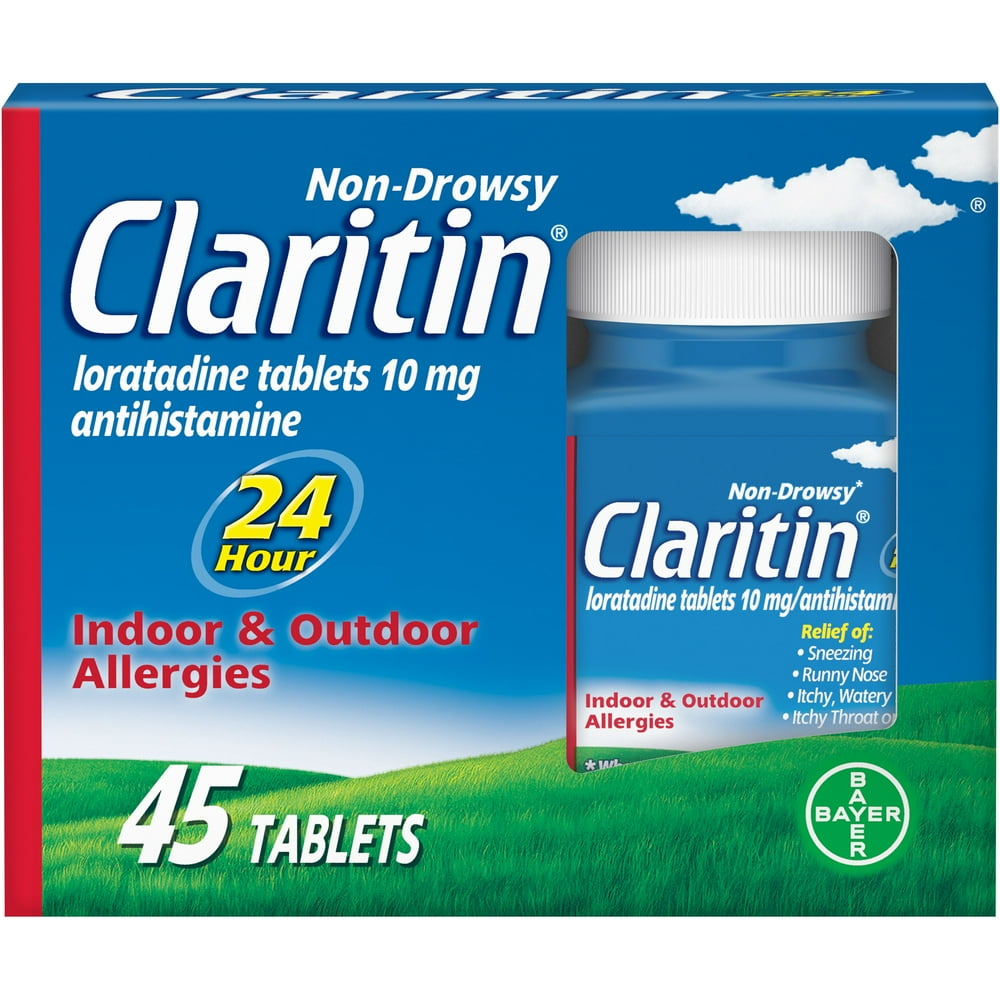Claritin 24 Hour NonDrowsy Allergy Relief Tablets,10 mg, 45 Ct