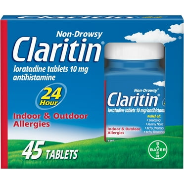 Claritin 24 Hour Allergy Medicine, Antihistamine Tablets, 10 mg, 45 Ct
