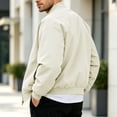 thumbnail image 3 of StSilkitty Lightweight Jacket for Men Solid Color Long Sleeve Full Zip Jacket Coat with Pockets Loose Casual Outerwear, 3 of 7