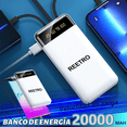 thumbnail image 3 of Power Bank Batería Portátil 20000mah Carga Rápida 4 Cables Xtellar Blanco, 3 of 4