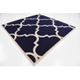 thumbnail image 4 of Unique Loom 3135718 8 x 8 ft. Austin Trellis Square Rug, Navy Blue, 4 of 10