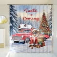 thumbnail image 3 of Santa is Coming Rhodesian Ridgeback Merry Christmas Xmas Noel Truck Tree Shower Curtain Ridgebacks Dog Lover Gifts Waterproof Bathroom Bathtub Curtain - 02023, 3 of 5