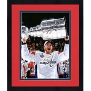 Angle View: Framed John Carlson Washington Capitals 2018 Stanley Cup Champions Autographed 16" x 20" Raising Cup Photograph - Fanatics Authentic Certified