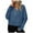 Blue, variant on BLCHUNen Sweatshirts for Women Half Zip up Pullover Long Sleeve Half Cardigan Home Workout Gym Active Elastic Sports Casual Tops