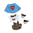 thumbnail image 3 of Ropa de peluche perfke Para muñecas 15 a 17 cm traje de perro sombrero azul, 3 of 9