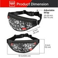 thumbnail image 2 of Switch Travel Bag for Nintendo Switch / Switch OLED / Switch Lite White Grey Digital Camo Fanny Pack Around The Waist Bag Carrying Hip Pouch for Console, Dock, Joy Cons, Cables and Accessories, 2 of 8