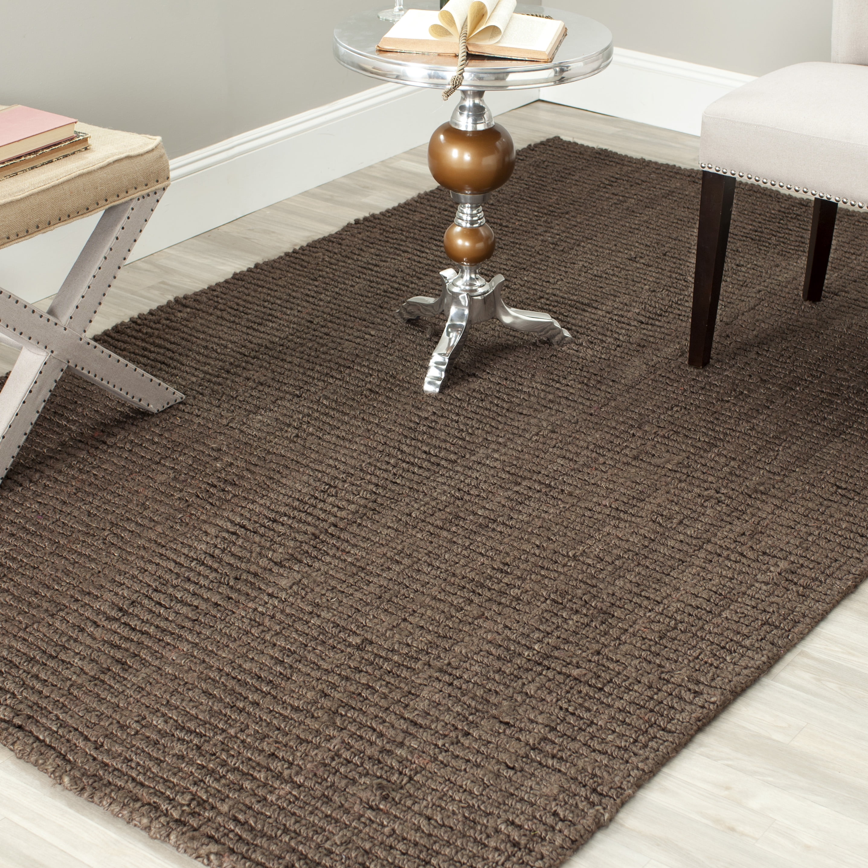 SAFAVIEH Natural Fiber Levi Braided Area Rug, Brown, 8' x 8' Square
