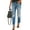 Blue, variant on PPCHVOY Womens High Waisted Wide Leg Jeans Stretchy Distressed Denim Pants Straight Leg Comfort Boyfriend Jeans for Women S-2XL