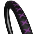 thumbnail image 5 of FH Group Genuine Leather Lace-Up Steering Wheel Cover - Purple, 5 of 5
