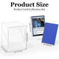 thumbnail image 2 of xianyou-Card Deck Case, Deck Box with 100 Pack Card Sleeves and Divider, Standard Size Clear Commander Cards Storage Box Fit for MTG, Sport, Trading Cards (Navy Blue), 2 of 4