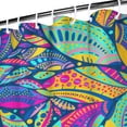 thumbnail image 3 of Boho Floral Shower Curtain 72x72 Inches - Tropical Leaves, Vintage Botanical Print, Waterproof Fabric for Chic Bathroom Decor, Modern Farmhouse & Bohemian Style, 3 of 5