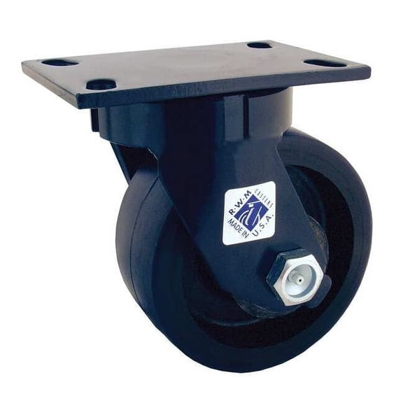 Rwm Kingpinless Swivel Plate Caster,2000 lb. 75-DUR-0825-S