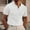 White, variant on Mens Polo Shirts Casual V Neck Textured Slim Fit Solid Short Sleeve Cotton Waf Fle Knit Soft Tees Outwear