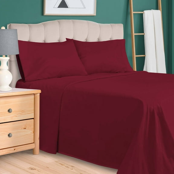 Superior Egyptian Cotton Eco-Friendly 700 TC Sheet Set, California King, Burgundy