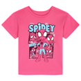 thumbnail image 2 of Marvel Spidey and His Amazing Friends Little Girls' 2-Pack Short Sleeve T-Shirts Lavender Pink, 2 of 5