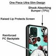 thumbnail image 2 of DALUX Ultra Slim PC-TPU Phone Case Compatible with Motorola Moto G Stylus 5G (Unlocked) - Teal Skull Romance, 2 of 2