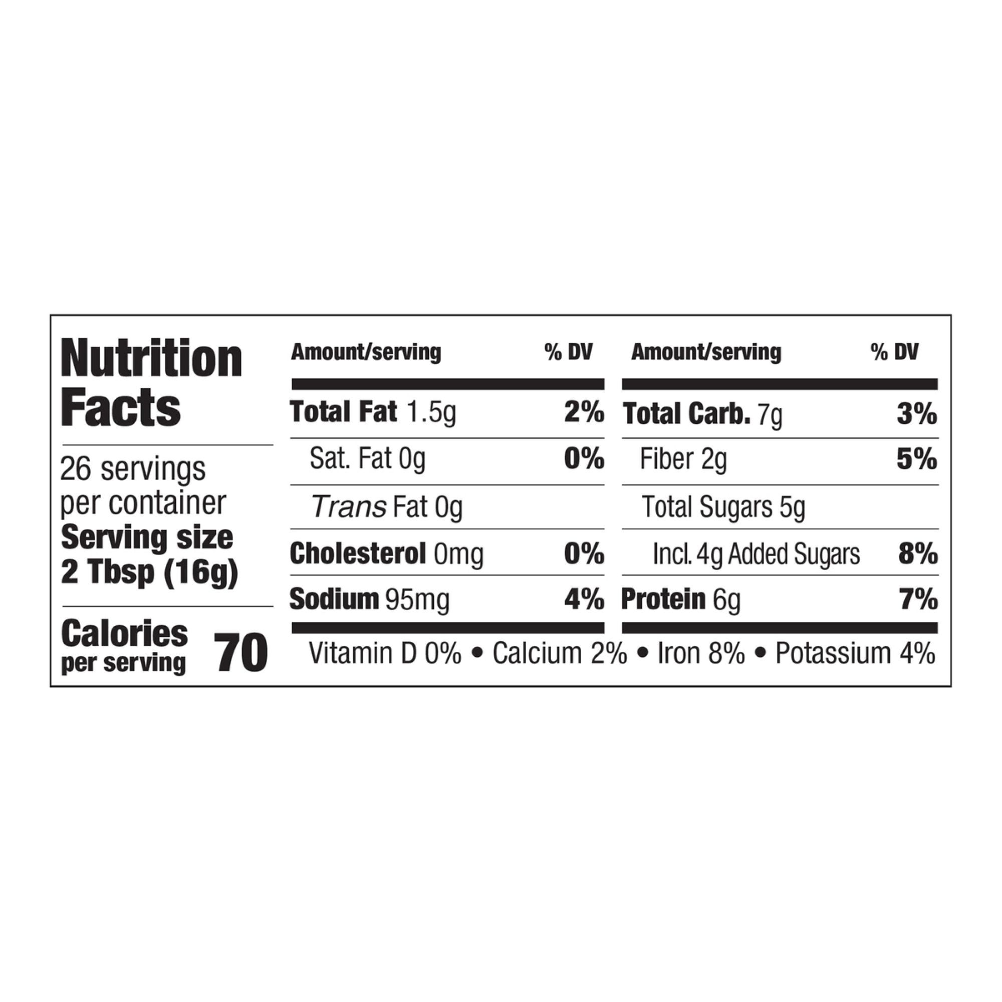 PBfit Peanut Butter Powder Chocolate Flavor, Cocoa Roasted Peanut Powder, 15 oz