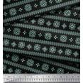 thumbnail image 2 of Soimoi Black Cotton Voile Fabric Artistic Floral Printed Craft Fabric by the Yard 56 Inch Wide, 2 of 3
