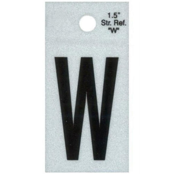 Midwest Fastener MF395041 1.5 in. - W Straight Black Reflective Letters - 12 Piece