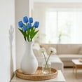 thumbnail image 5 of Faux Tulips Bouquet - Real Touch Artificial Flowers with Vibrant Colors, Perfect for Home, Weddings, Parties & Everyday Decor, 13.4", Baby Blue, 5 of 8