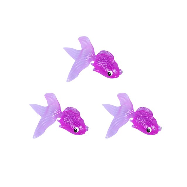 Agiferg 3PC Floating Simulation Goldfish 6.5CM Translucent Soft TPR Floating Marine Animal