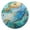 Gold, variant on Abstract Blue and Gold Landscape Round Wall Clock Silent Battery Operated Home Decor for Living Room Bedroom