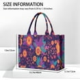 thumbnail image 3 of Large Capacity Tote Bag,Pioneer Flower Floral Print Pattern Handbag Fashion Luxury Tote Bag,15.7"x13"x 5.1" Inches,Laptop Compatible, 3 of 6