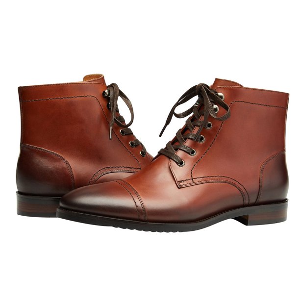 Santimon Men Genuine Leather Dress Boots Classic Casual  display picture 2