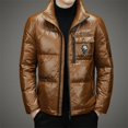 thumbnail image 2 of Chaqueta de invierno de plumón para hombre, chaqueta brillante, plumón de pato para hombre, ropa de diseñador con relleno ligero para hombre, abrigo informal para hombre, 2 of 5