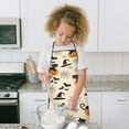 thumbnail image 4 of Halloween Black Cats and Pumpkins Kids Aprons for Girls and Boys,Adjustable Neck Strap Toddler Aprons for Kids Cooking Baking,23.6"x19", 4 of 7
