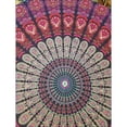 thumbnail image 6 of Round tapestry Indian Mandala Neavy Blue Roundie Beach Throw Tapestry wall hanging Hippy Boho Gypsy Cotton Tablecloth Yoga Sheet 60", 6 of 8