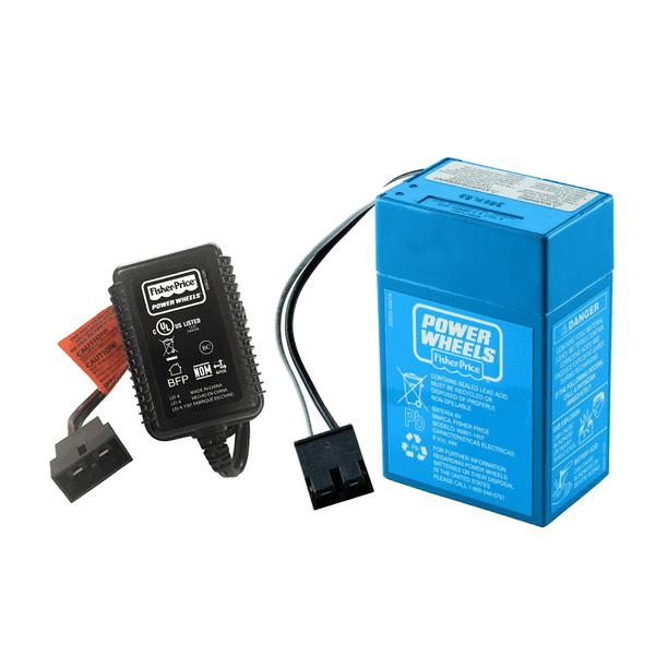 Power Wheels 6 Volt Battery And Battery Charger Fischer Price Battery