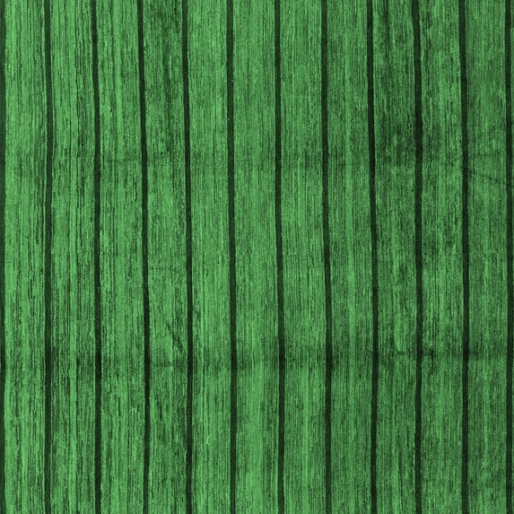 Ahgly Company Indoor Square Abstract Emerald Green Modern Area Rugs, 6' Square