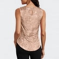 thumbnail image 5 of Vibrex Loose Fit Tank Tops for Women,Fashionable Women's Solid Casual Sequin Round Neck Sleeveless Tank Tops,Sleeveless Shirts,Rose Gold_M, 5 of 5