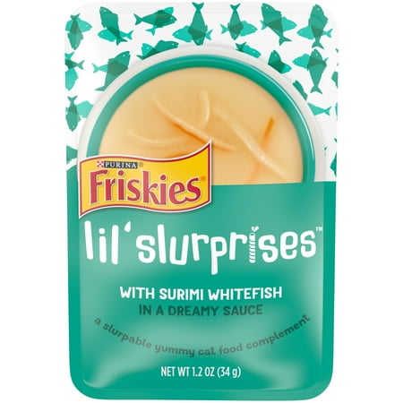UPC: 0050000504916 | Purina Friskies Lil Slurprises Wet Cat Food Whitefish in Sauce 1.2 oz Pouches (16 Pack)