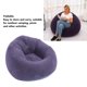 thumbnail image 2 of Sillón inflable portátil para actividades al aire libre y dormitorio Azul Oscuro, 2 of 8