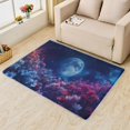 thumbnail image 2 of Moon Rugs for Living Room - Washable Rugs Moon Rug & Home Decor, 2x3 Area Rug, Floral Rugs for Entryway, Non Slip Low Pile Small Indoor Door Mat, Flower Carpet & Room Decorations, 2 of 7