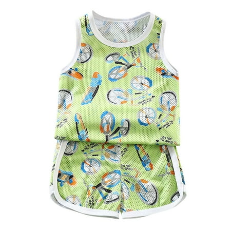 

Fsqjgq Modern Baby Clothes Toddler Kids Baby Boys Girls Sleeveless Cartoon Dinosaur Floral Vest T Shirt Tops Shorts 2Pcs Set Summer Tracksuit Sleepwear Outfits Sweater Kids Girls Green 110