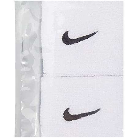 NIKE(ナイキ) スウォッシュ リストバンド ホワイト/ブラック BN4002 Swoosh Logo