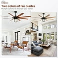 thumbnail image 2 of Sofucor 66 Inch Farmhouse Ceiling Fan with Light and Remote Control, 2 of 8