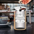 thumbnail image 3 of French Press Coffee Maker, 304 Grade Stainless Steel Insulated with 2 Extra Screens, 34oz (1 Litre), Silver, 3 of 5