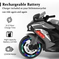 thumbnail image 5 of Zogymoz 12V Ride on Motorcycle for Kids, Ride on Toys for Gifts, Electric Motorbike with LED Tire and Bluetooth Music, 5 of 8