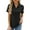 Black, variant on Fesfesfes Women's T Shirts Fashion Women Short Sleeve V-Neck Solid Casual Elastic Comfy Blouse Short Shirts for Women L(US:8)