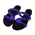 thumbnail image 3 of HEVIRGO Femmes Mode Strass Incrusté Antidérapant Sandales Pantoufles Tongs Chaussures Plates, 3 of 10