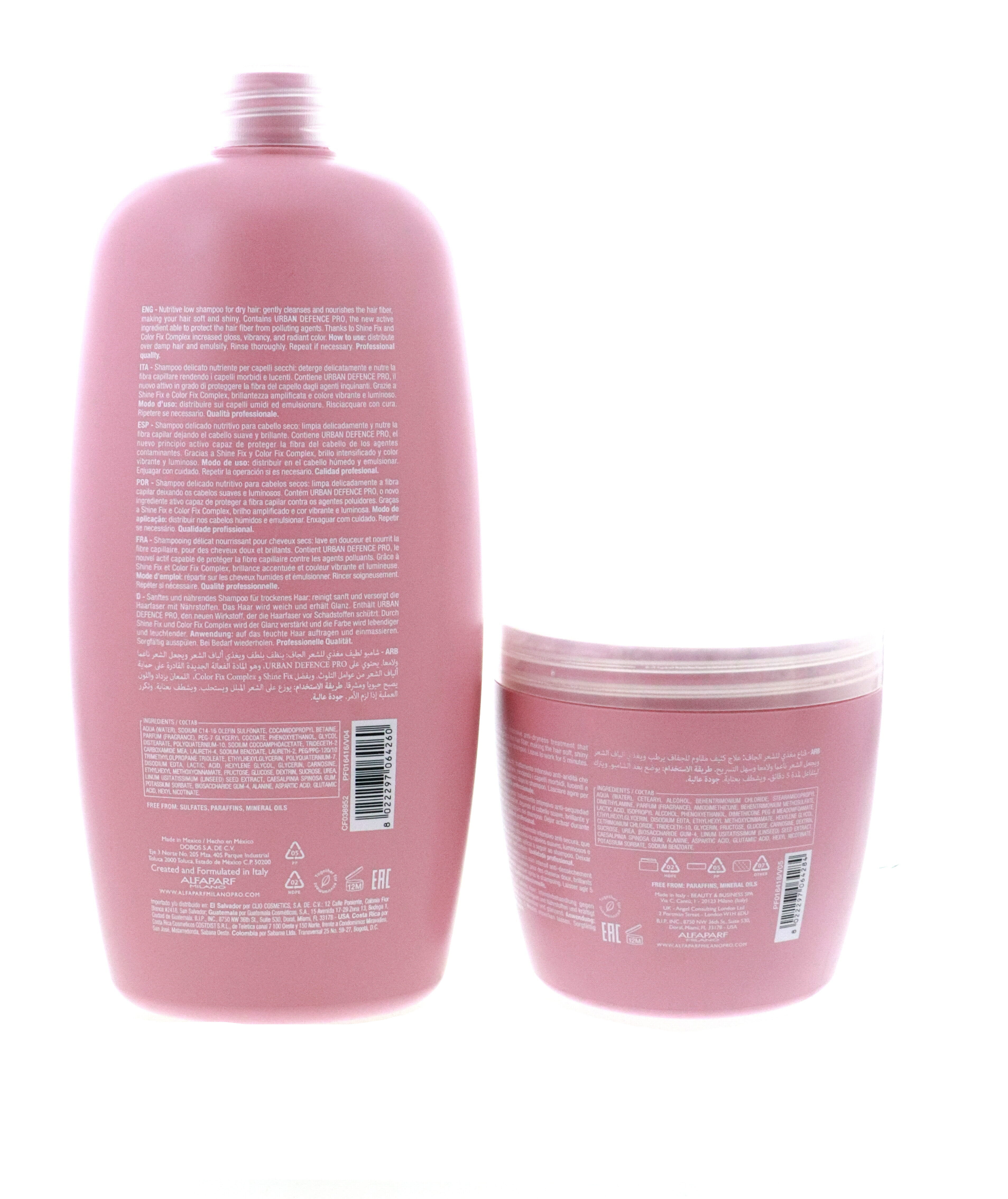 Alfaparf Semi Di Lino Moisture Nutritive Shampoo 33.8oz & Mask 16.9oz
