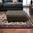 thumbnail image 5 of Pon Living Microfiber Rectangular Storage Ottoman, Bench Tufted Footrest, Modern Lift Top Pouffe Ottoman for Living Room,Taupe, 5 of 5