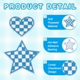 thumbnail image 3 of Uxcell 32 Pcs Parches Bordados de Corazón Estrella a Planchar apliques para chaqueta colección de mezclilla ropa vestido sombreros jeans accesorio DIY, Azul/Blanco, 3 of 6