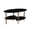 Black | Brown, variant on Tcbosik 3 Tier Tempered Glass Coffee Table, 35.4" Oval Center Table with Wood Legs for Living Room, Black